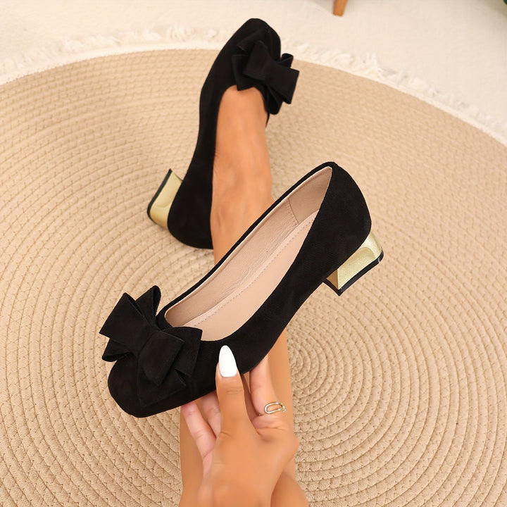 Daviella | Damenschuh mit modischer Schleife und elegantem Blockabsatz