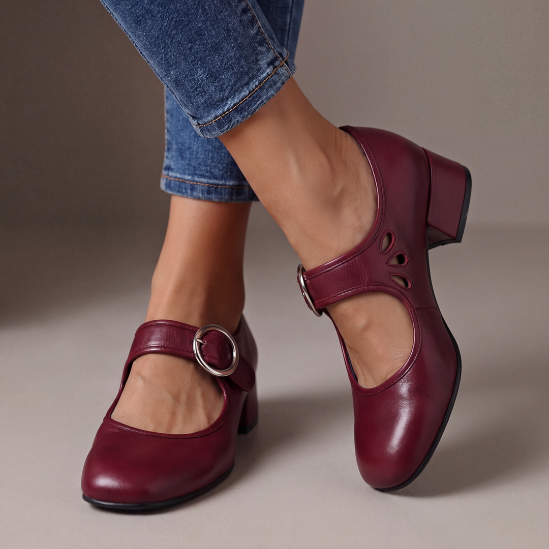 Evelyne | Mary-Jane-Schuhe mit niedrigem Absatz