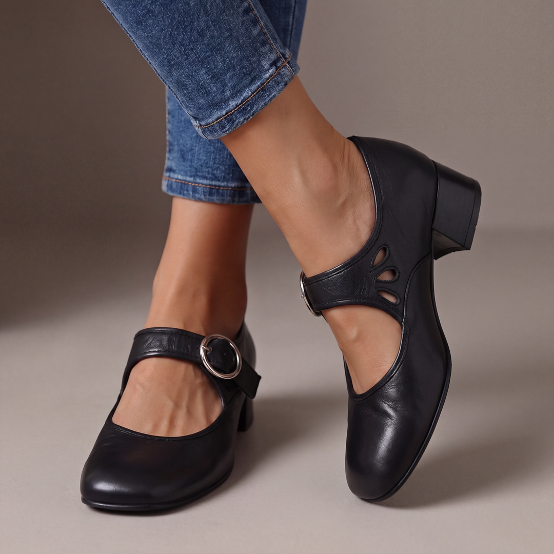 Evelyne | Mary-Jane-Schuhe mit niedrigem Absatz