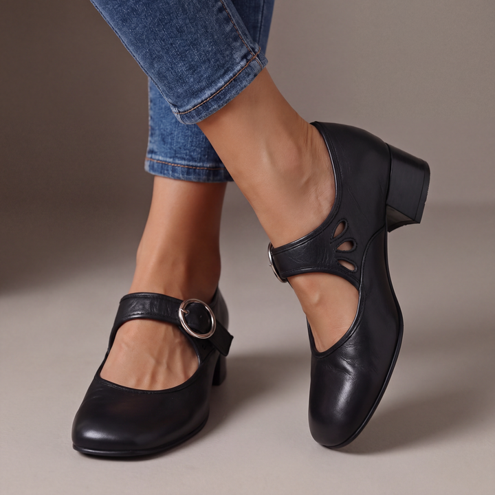 Evelyne | Mary-Jane-Schuhe mit niedrigem Absatz