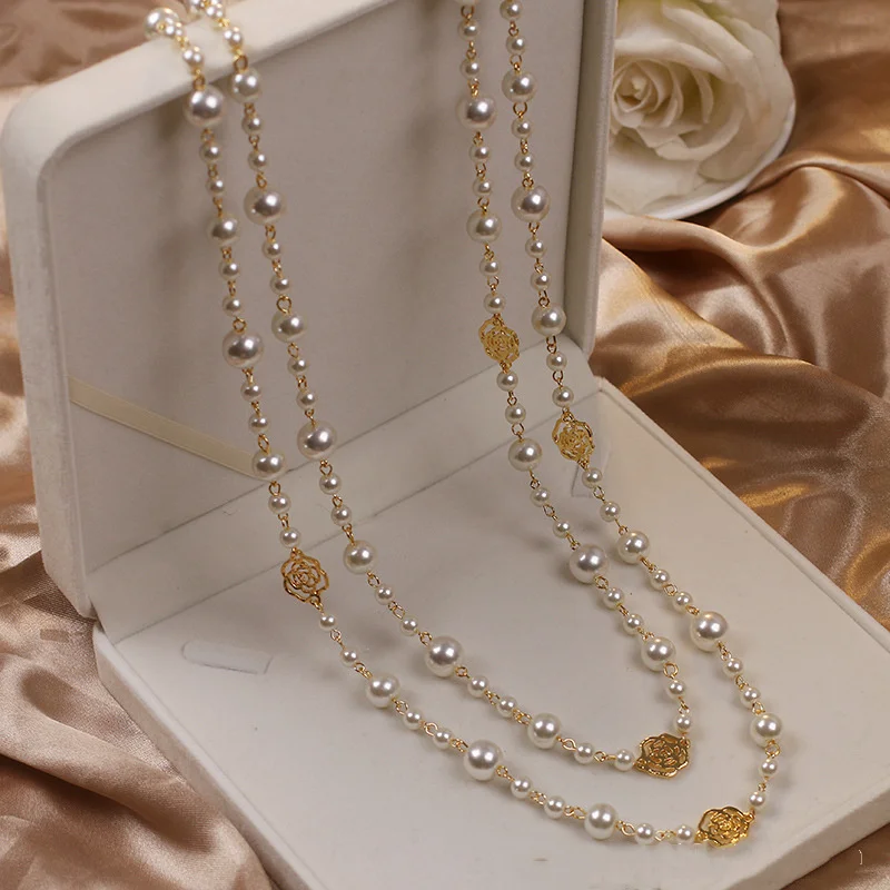 Darivienne | Elegante Perlen und Goldketten Halskette