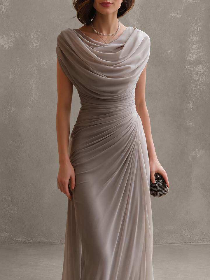 Lydia | Elegantes Maxikleid mit Drapierung