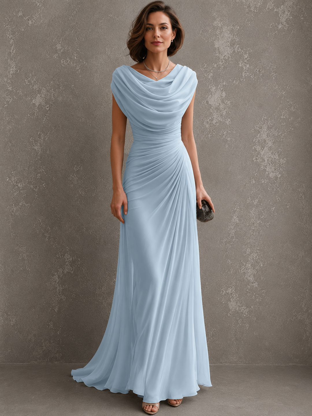 Lydia | Elegantes Maxikleid mit Drapierung