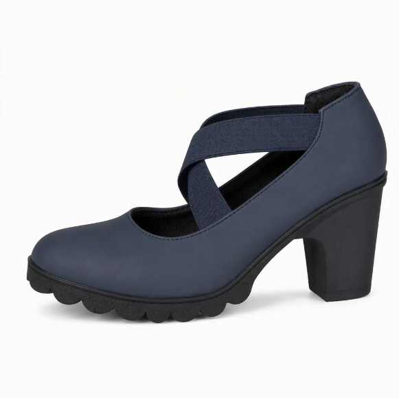 Jamie | Breite Absatzschuhe mit gekreuzten Riemen