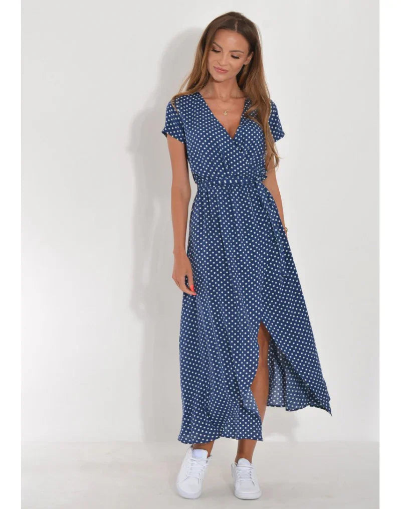 Delia | Elegantes Kleid mit V-Ausschnitt und figurformendem Schnitt