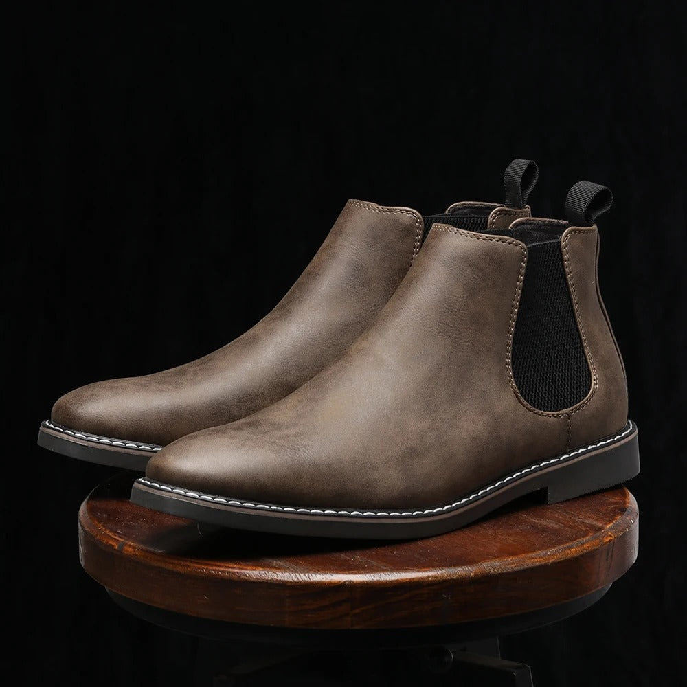 Iveron | Elegante Chelsea-Stiefel aus Leder für Herren