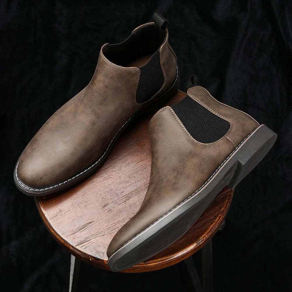 Iveron | Elegante Chelsea-Stiefel aus Leder für Herren