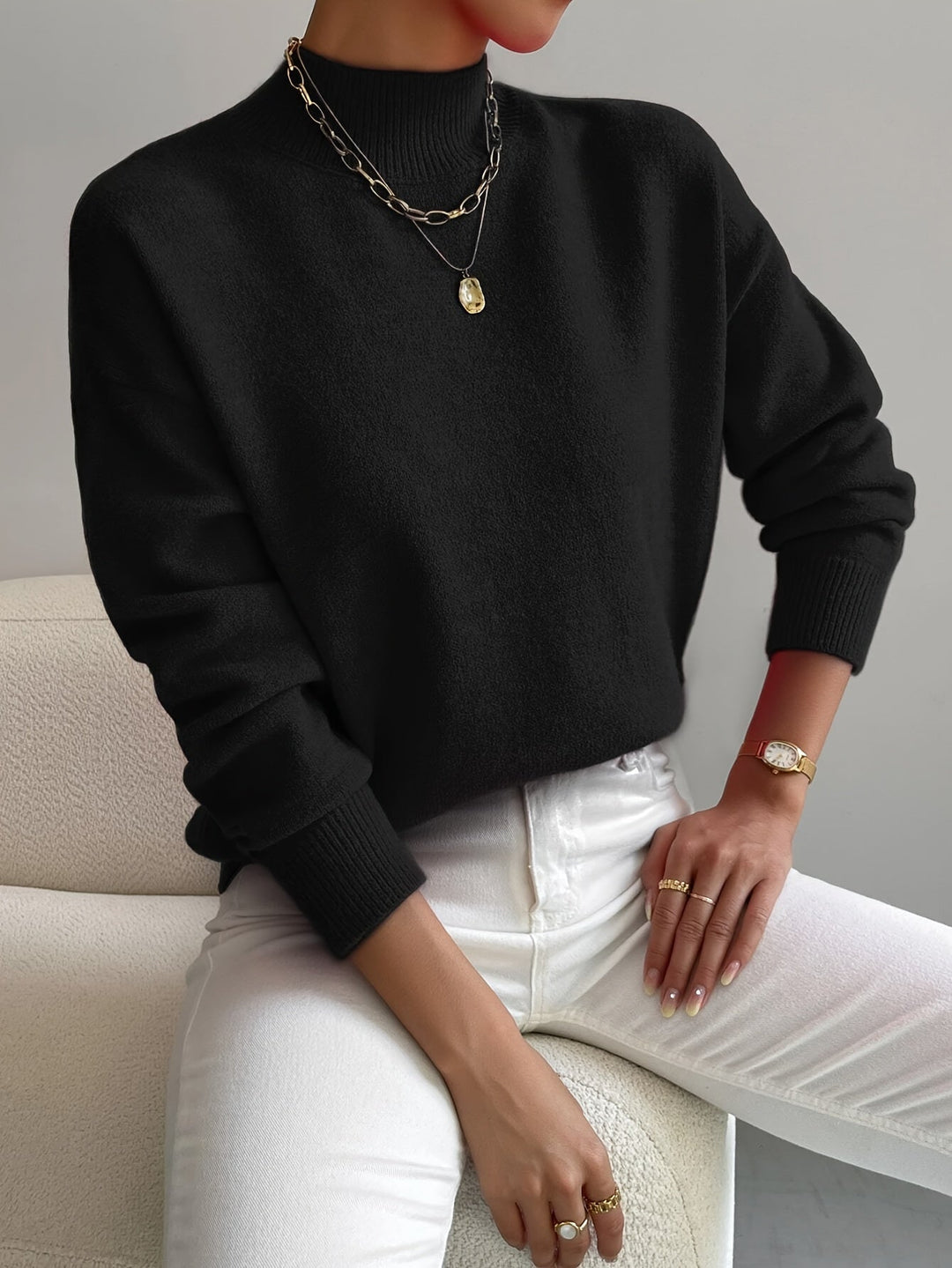 Marietta | Klassischer Rollkragenpullover