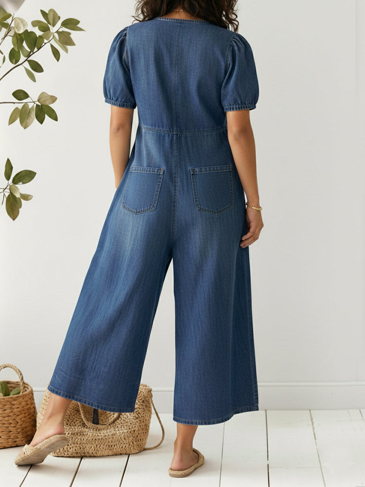 Winslet | Moderner Denim-Look Lockerer Overall