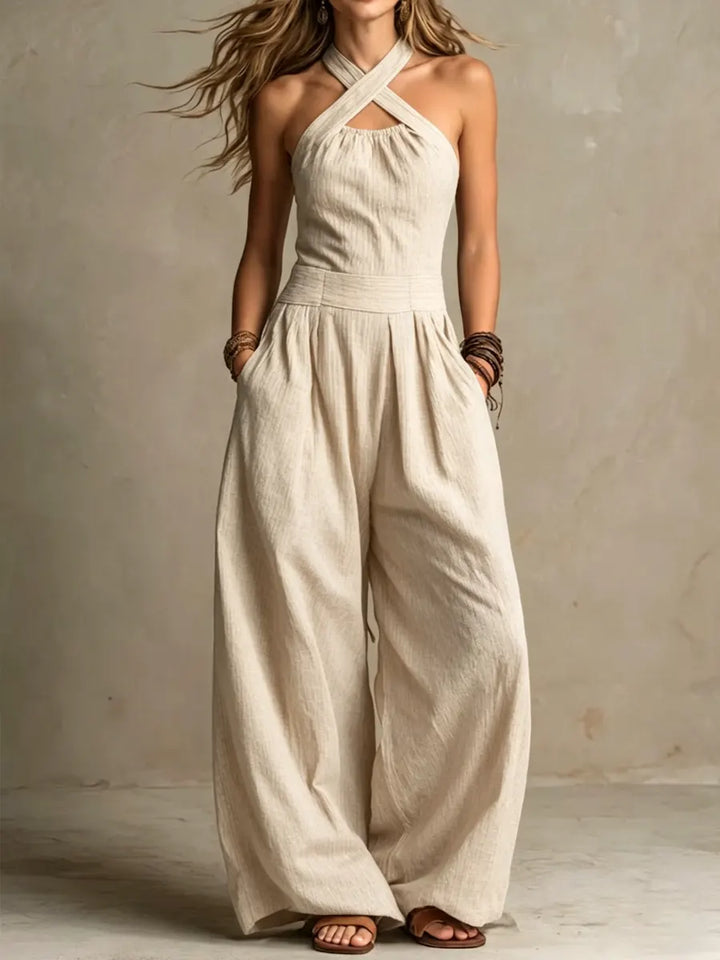 Harlow | Eleganter Jumpsuit mit Kreuz-Ausschnitt