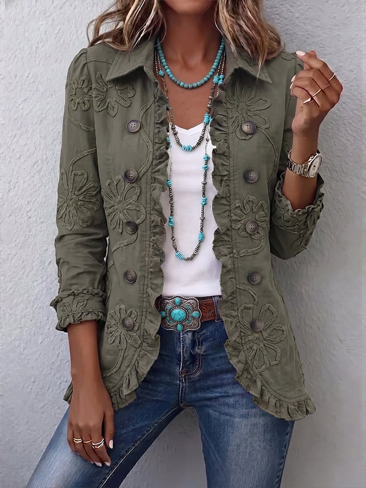 Megan | Blumenjacke mit Rüschen