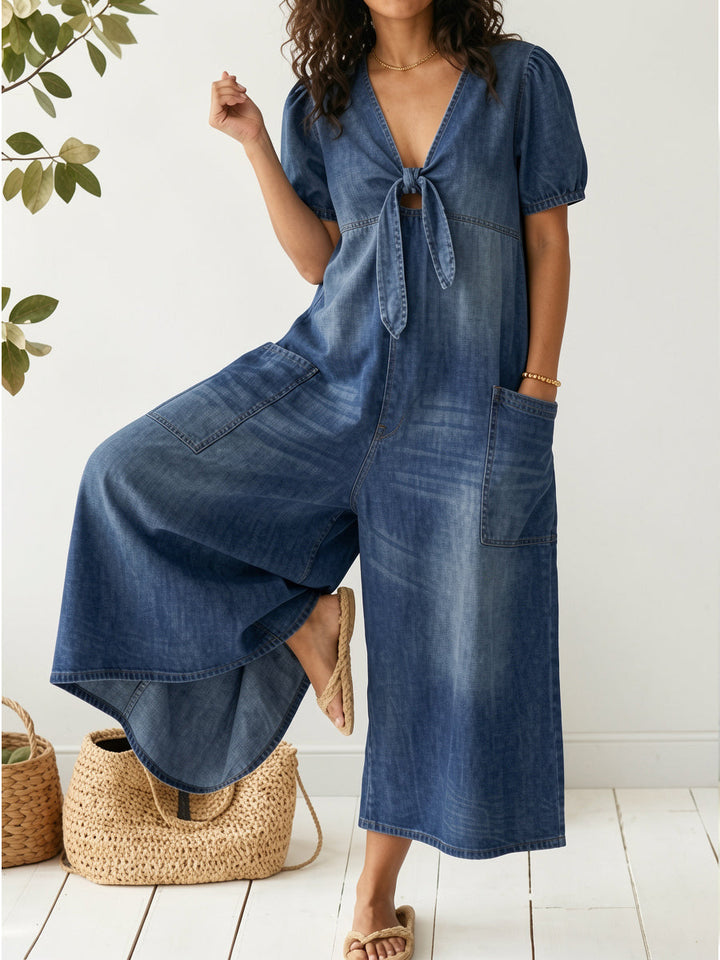 Winslet | Moderner Denim-Look Lockerer Overall