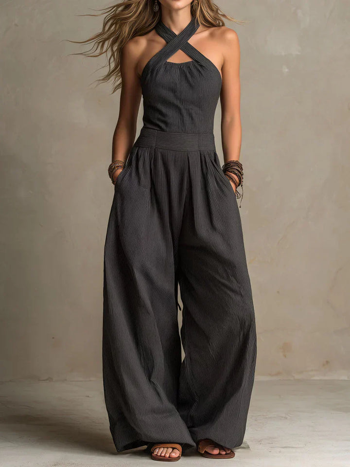 Harlow | Eleganter Jumpsuit mit Kreuz-Ausschnitt