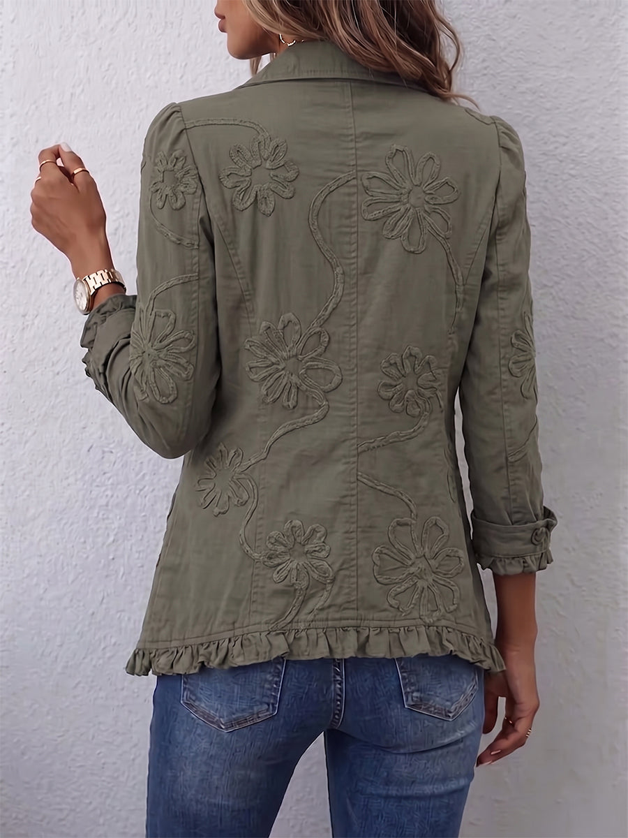 Megan | Blumenjacke mit Rüschen