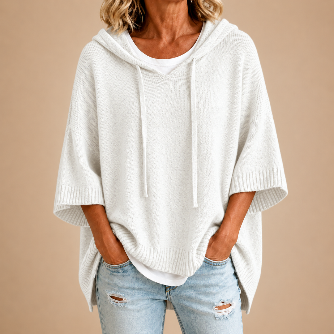 Julissa | Strickponcho mit Kapuze