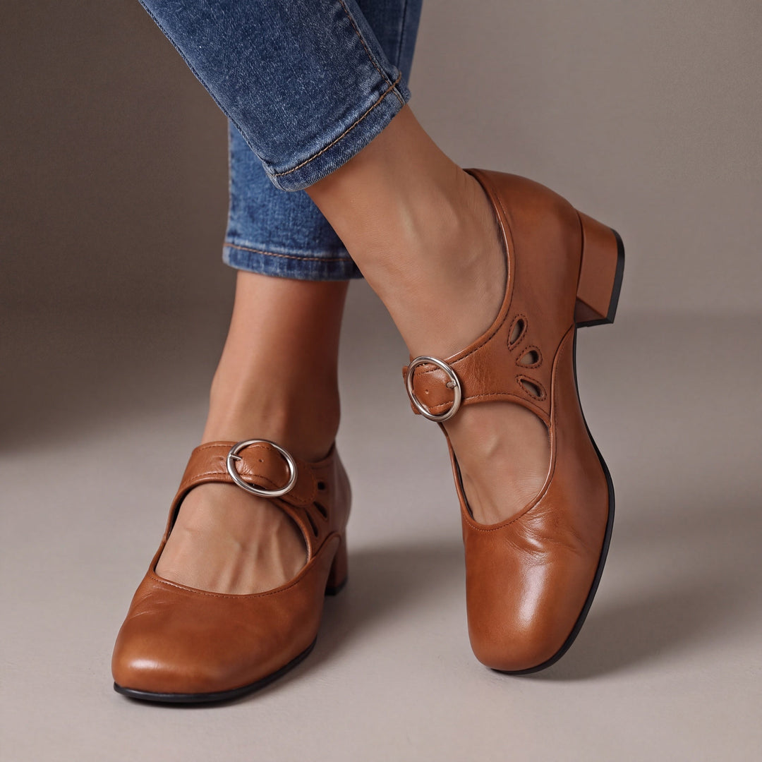 Evelyne | Mary-Jane-Schuhe mit niedrigem Absatz