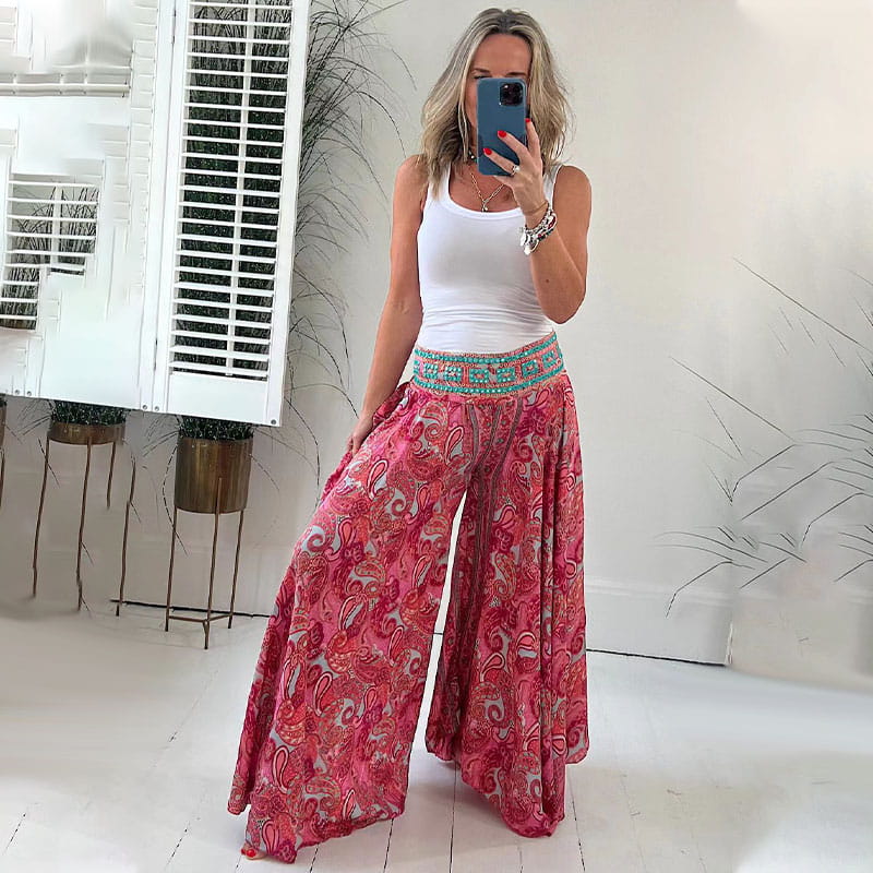Mavis | Elastische Hose mit ethnischem Muster