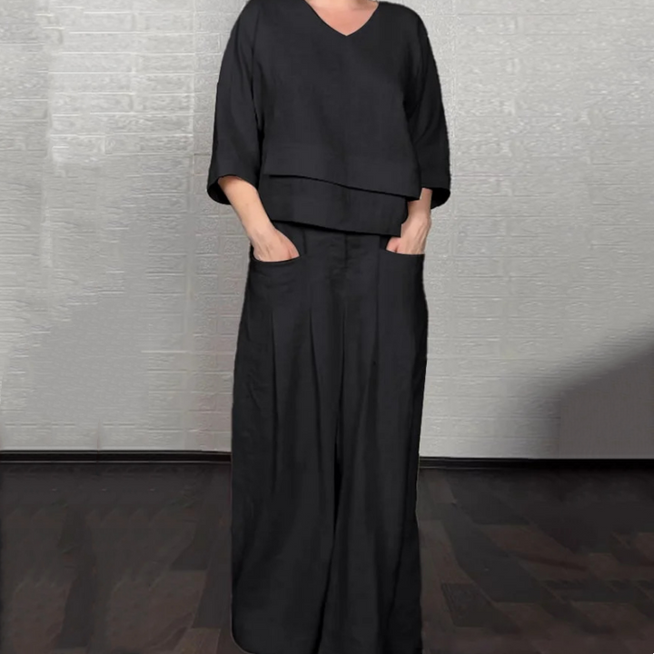 Wilhelmina | Zweiteiliges Set mit weitem Hosenbein