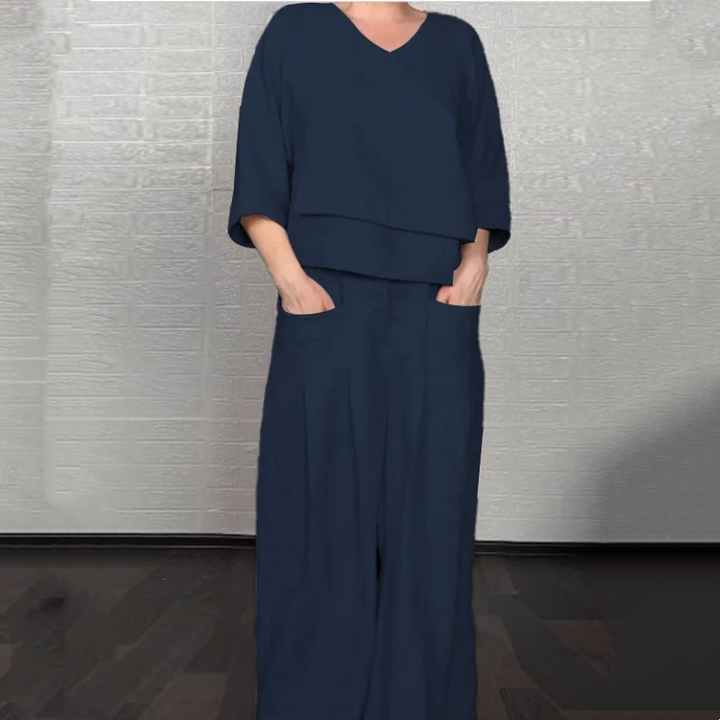 Wilhelmina | Zweiteiliges Set mit weitem Hosenbein