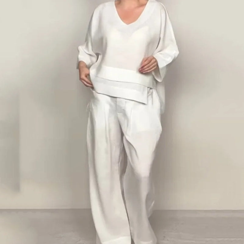 Wilhelmina | Zweiteiliges Set mit weitem Hosenbein