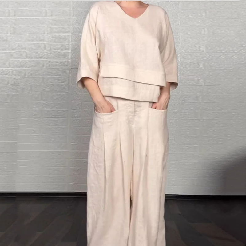 Wilhelmina | Zweiteiliges Set mit weitem Hosenbein