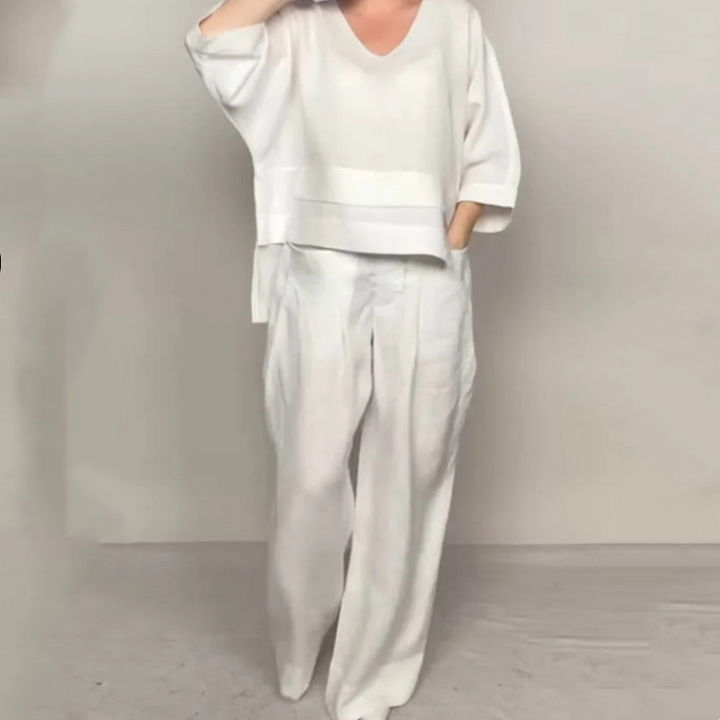 Wilhelmina | Zweiteiliges Set mit weitem Hosenbein
