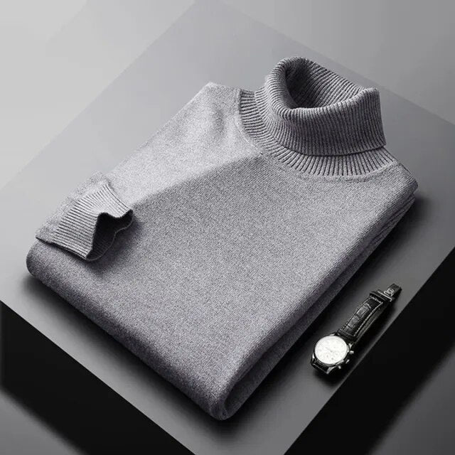 Tommy | Klassischer Kaschmir-Rollkragenpullover