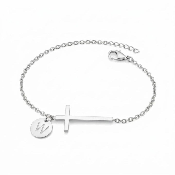 Elodryn | Personalisiertes Kreuz und Initialien Armband