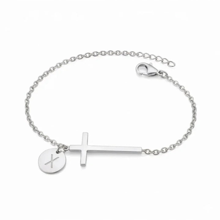 Elodryn | Personalisiertes Kreuz und Initialien Armband