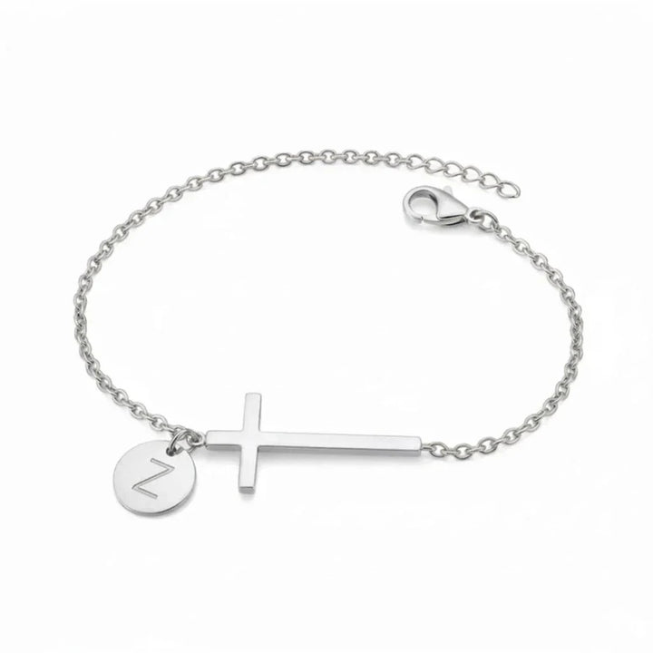 Elodryn | Personalisiertes Kreuz und Initialien Armband