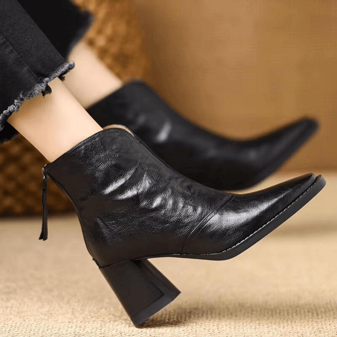 Cavelle | Bequeme Luxus-Stiefeletten mit mittelhohem Absatz