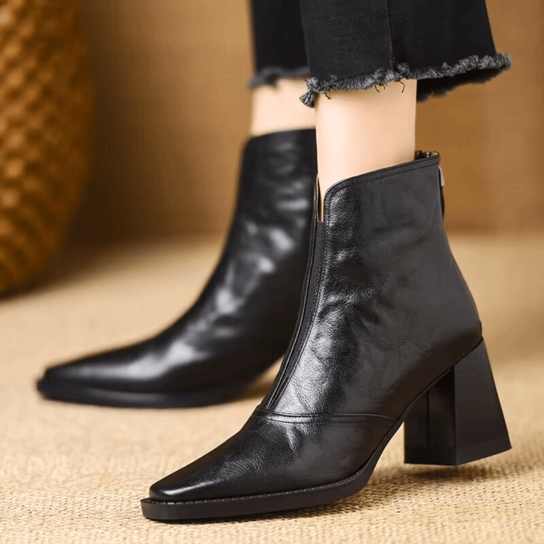Cavelle | Bequeme Luxus-Stiefeletten mit mittelhohem Absatz