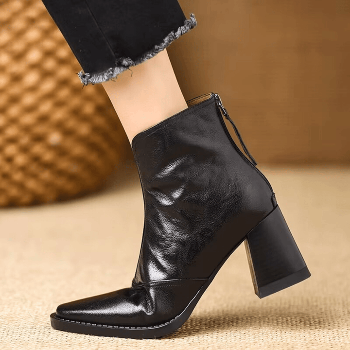Cavelle | Bequeme Luxus-Stiefeletten mit mittelhohem Absatz