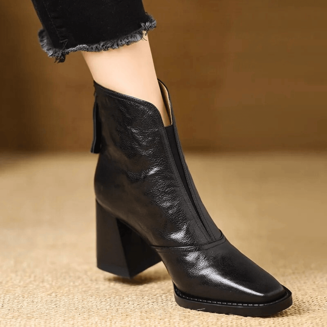 Cavelle | Bequeme Luxus-Stiefeletten mit mittelhohem Absatz