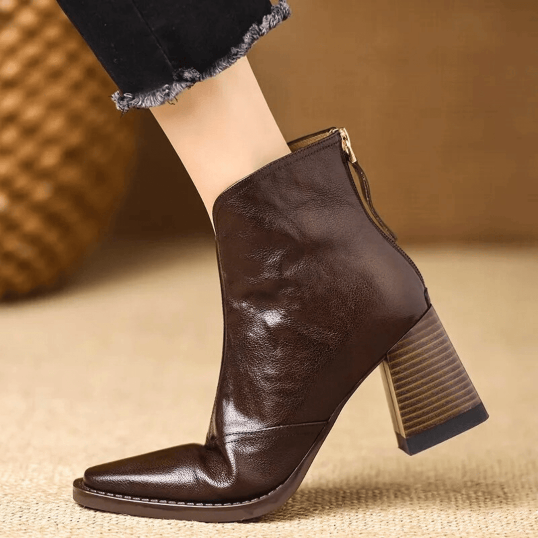 Cavelle | Bequeme Luxus-Stiefeletten mit mittelhohem Absatz