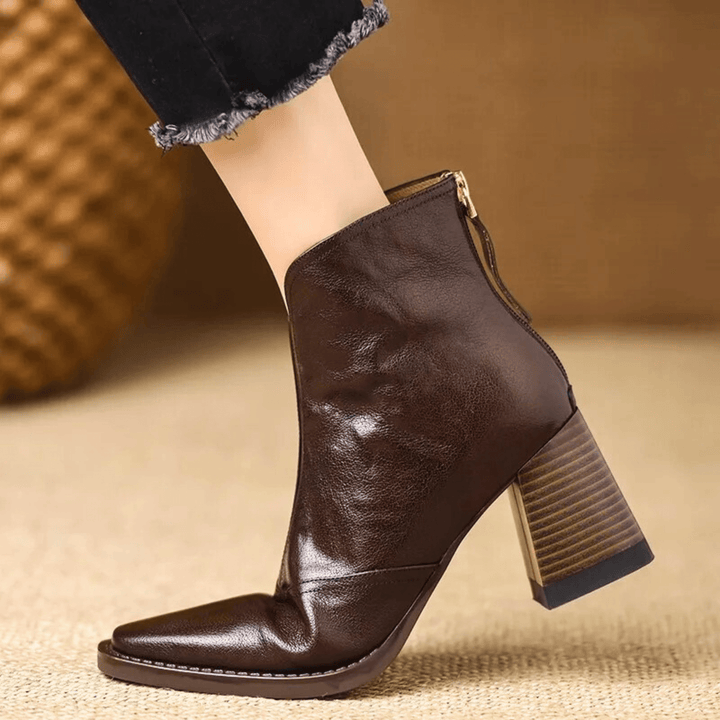 Cavelle | Bequeme Luxus-Stiefeletten mit mittelhohem Absatz